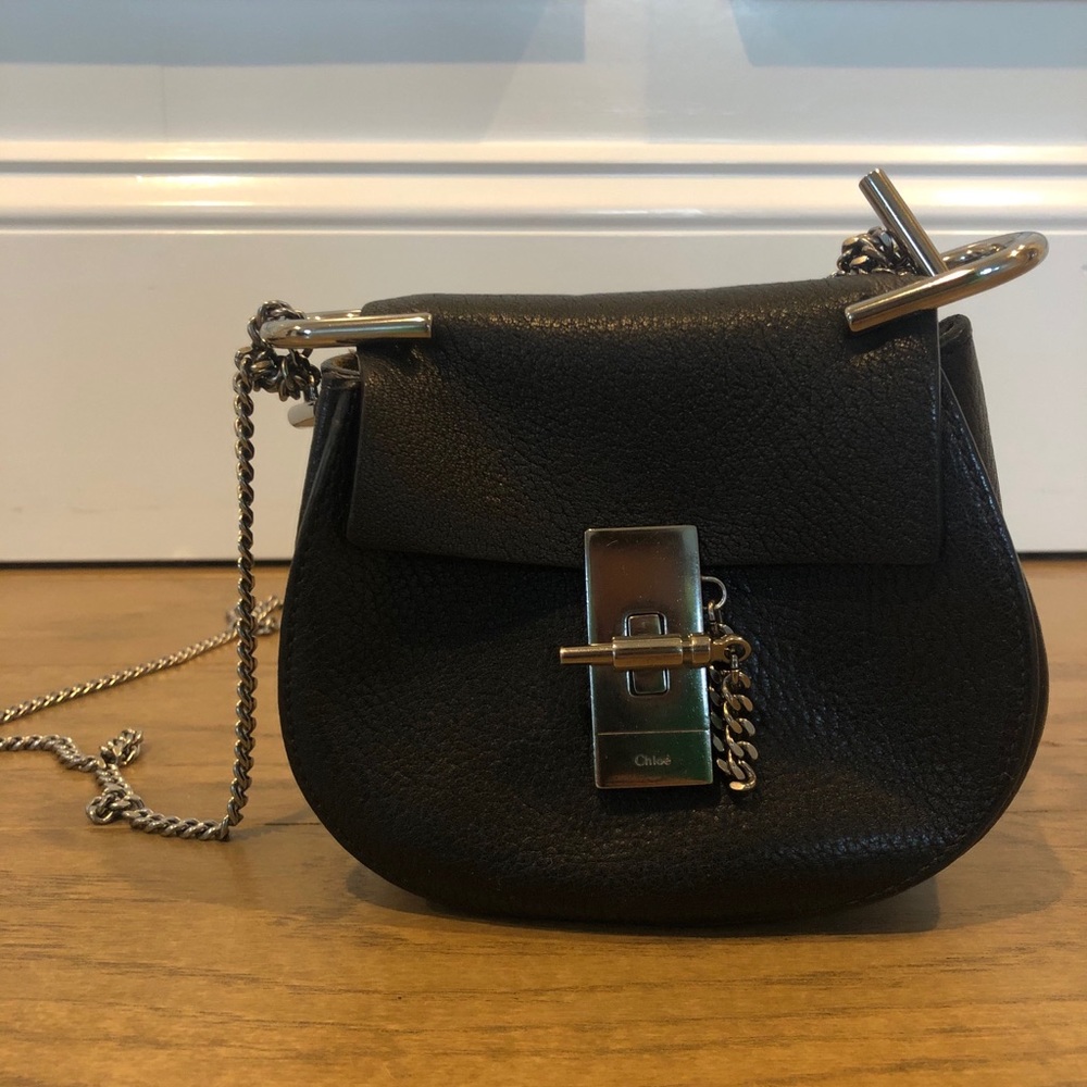 Chloé Nano Drew Leather Saddle Bag